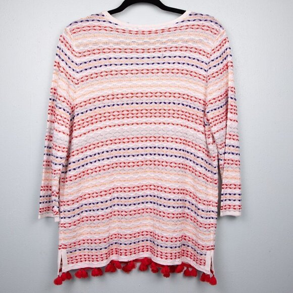 Zozo Meet Me at Sunset multi color knit sweater tunic-L - Picture 5 of 5